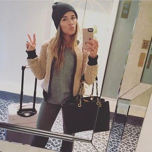 NWT Anthropologie Marrakech Sherpa Bomber Jacket